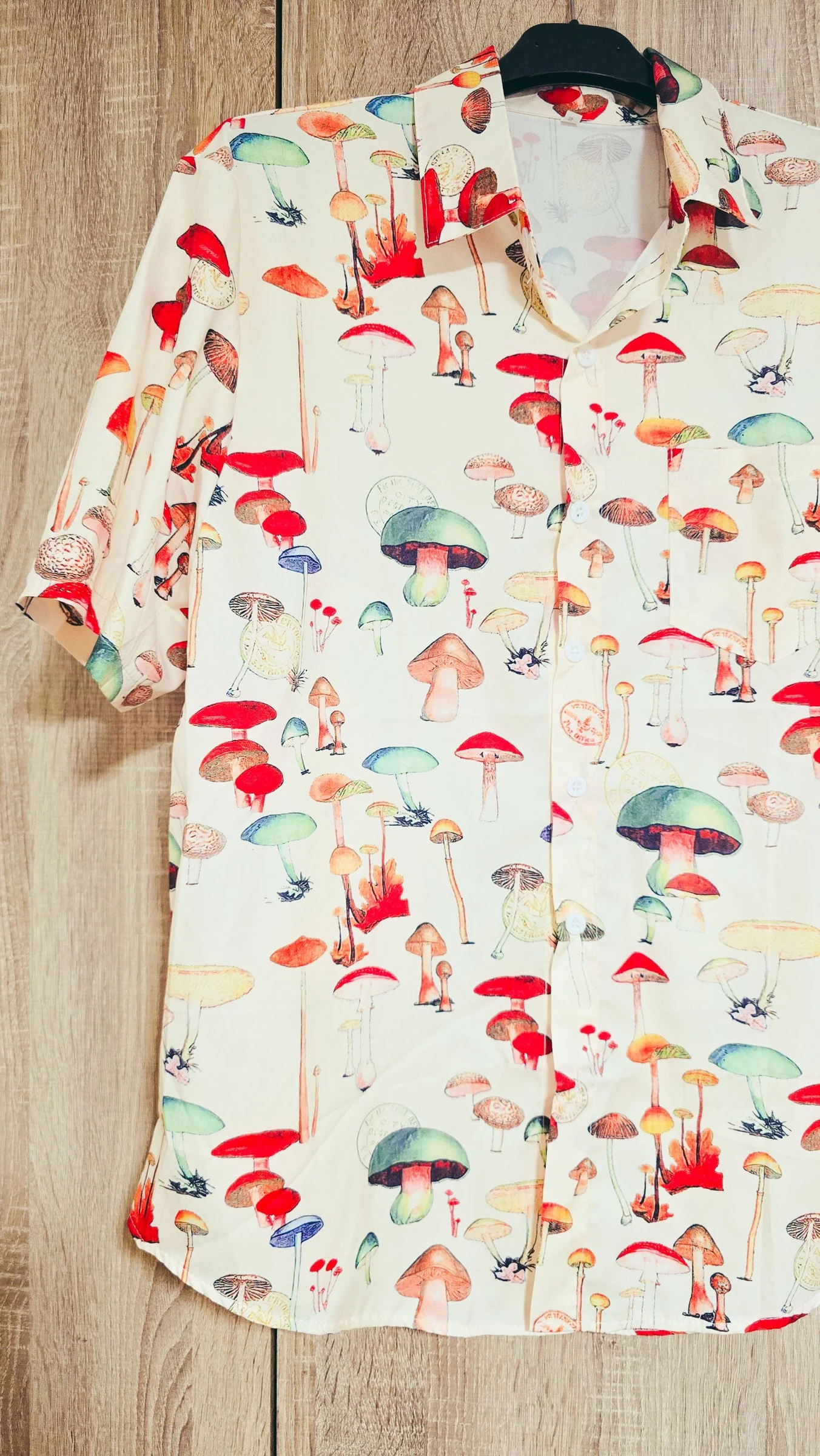 Chemise à motifs champignons | Manches courtes | Taille S – photo 4